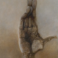 Obraz Zdzisława Beksińskiego ZH detal Obraz Zdzisława Beksińskiego ZH detal